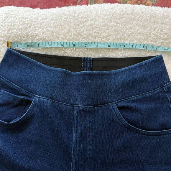 Halara Womens Denim Wide-Leg Pants M Petite Cotton Blend - Picture 7 of 9